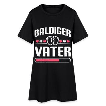 Papa en devenir BIENTÔT PAPA Paternité Drôle - Robe T-shirt Femme - noir - Devant