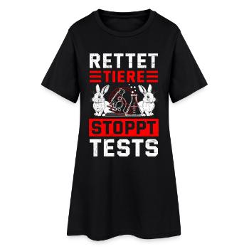 Bien-être animal SAVE ANIMALS STOP TESTING Gratuit - Robe T-shirt Femme - noir - Devant