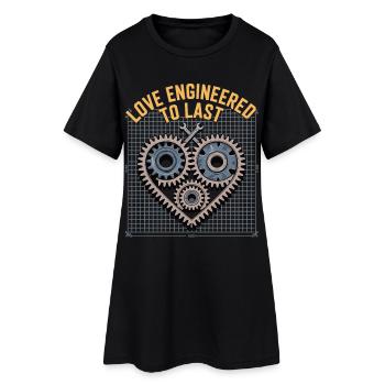 Chemise Gear Heart Engineer – Love for Technology - Robe T-shirt Femme - noir - Devant