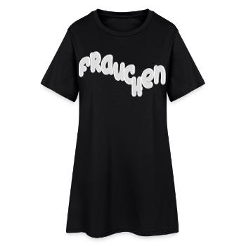 Conception de police Curvy Misstress Silver - Robe T-shirt Femme - noir - Devant