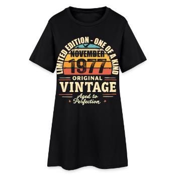 Novembre 1977 meilleur cadeau 1977 - novembre 1977 - Robe T-shirt Femme - noir - Devant