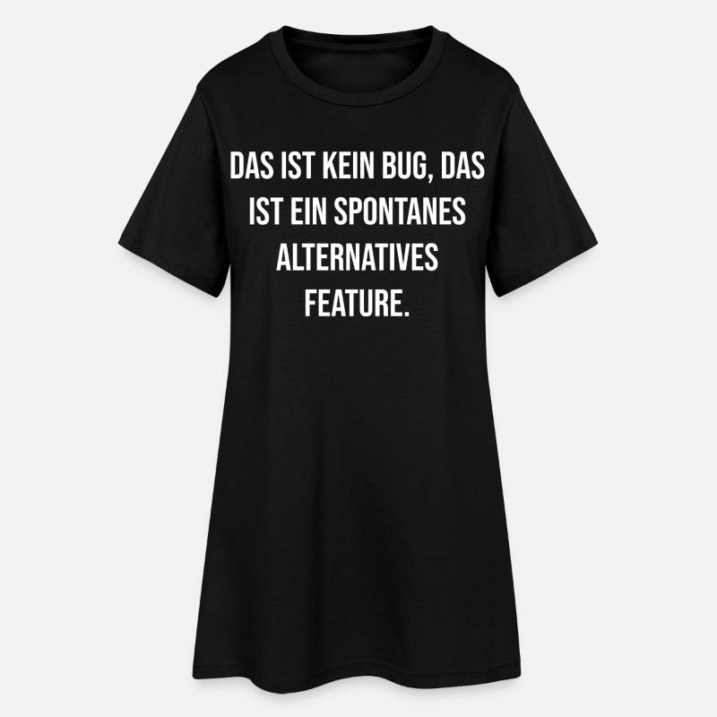 Pas de bug spontané - Robe T-shirt Femme - noir