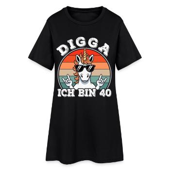 40th Birthday 40s 40th Digga I'm 40 Years Old - Women’s T-Shirt Dress - black - Front
