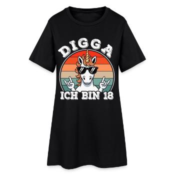 18th Birthday 18s 18th Digga I'm 18 years old - Women’s T-Shirt Dress - black - Front