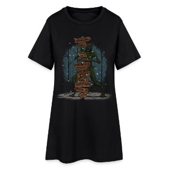 Evil Places - Robe T-shirt Femme - noir - Devant