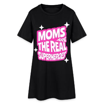 Les mamans sont les vraies super-héroïnes – pour les mères - Robe T-shirt Femme - noir - Devant