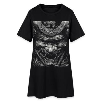 Masque de démon à contraste élevé - Robe T-shirt Femme - noir - Devant
