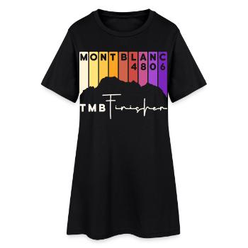 TMB Tour de Mont Blanc Montblanc Finisher  - Frauen T-Shirt-Kleid - Schwarz - Vorne