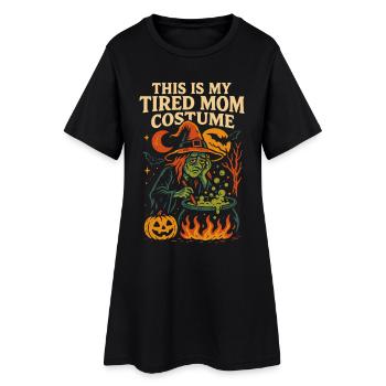 C’est mon costume de maman fatiguée drôle de dicton - Robe T-shirt Femme - noir - Devant