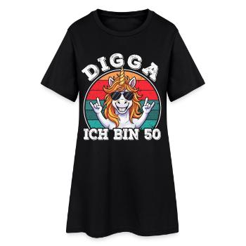 50th Birthday 50s 50th Digga I'm 50 Years Old - Women’s T-Shirt Dress - black - Front