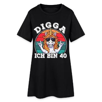 40th Birthday 40s 40th Digga I'm 40 Years Old - Women’s T-Shirt Dress - black - Front