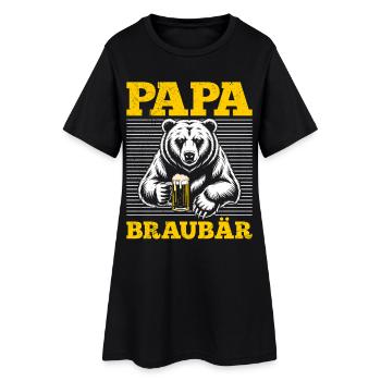 Le futur papa PAPA BRAUBÄR Drôle - Robe T-shirt Femme - noir - Devant