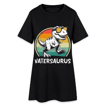 Bald Papa VATERSAURUS Retro Funny - Women’s T-Shirt Dress - black - Front