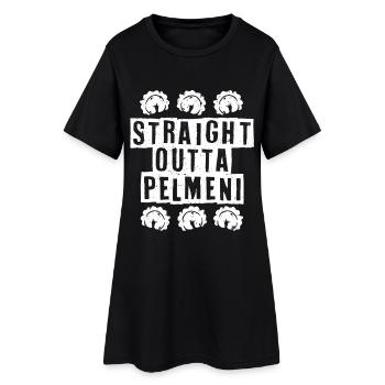 Pelmeni Pelmenis - Robe T-shirt Femme - noir - Devant