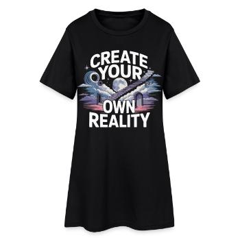 Façonner sa propre réalité - Robe T-shirt Femme - noir - Devant