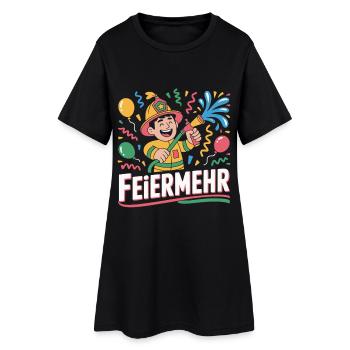 Célébration plus fête pompiers - Robe T-shirt Femme - noir - Devant