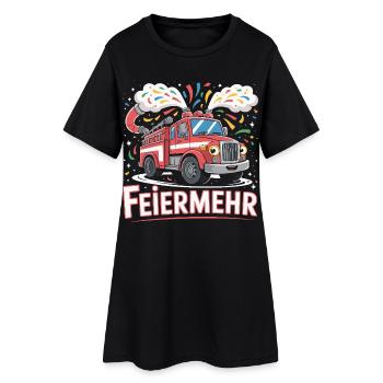 Chemise de pompier Celebrationmore – Funny Party Design - Robe T-shirt Femme - noir - Devant