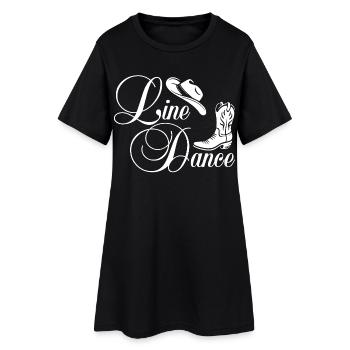 Danse en ligne Western Script - Robe T-shirt Femme - noir - Devant