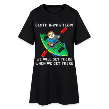 Sloth Kayak Team - Women’s T-Shirt Dress - black - Front