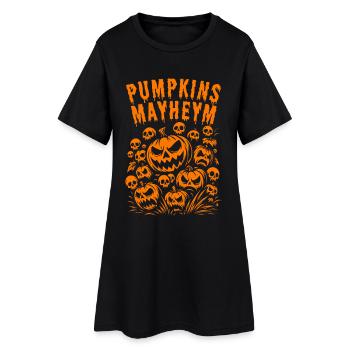 Citrouilles Mayhem Halloween Silhouette - Robe T-shirt Femme - noir - Devant