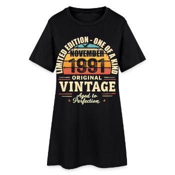 November 1991 Best Gift 1991 - November 1991 - Women’s T-Shirt Dress - black - Front