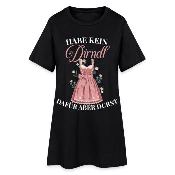Pas de dirndl - mais la soif -Bayern Volksfest Design - Robe T-shirt Femme - noir - Devant