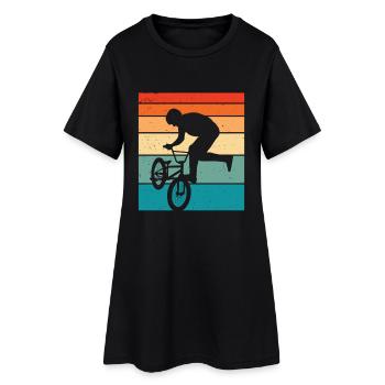 Vélo Bmx Retro Bmx - Robe T-shirt Femme - noir - Devant