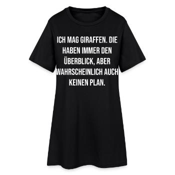 Girafes Vue d’ensemble Dire Chemise - Robe T-shirt Femme - noir - Devant