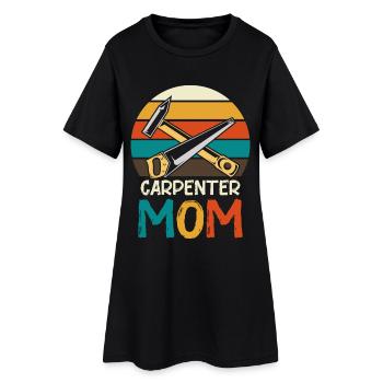 Carpenter Mother Retro Tool - Women’s T-Shirt Dress - black - Front