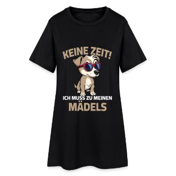Chien Chien Propriétaire de chien Dictons - Robe T-shirt Femme - noir - Devant