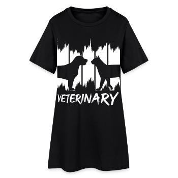 Drôle de vétérinaire - Robe T-shirt Femme - noir - Devant