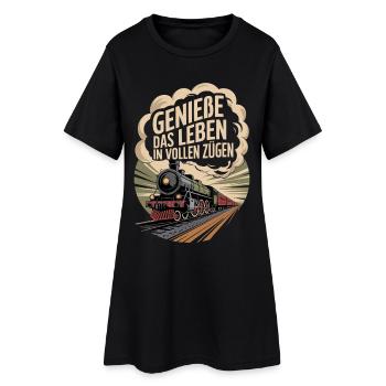 Railway Enjoy life to the fullest Railway - Women’s T-Shirt Dress - black - Front