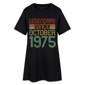 Légendaire depuis octobre 1975, Rétro, Anniversaire - Robe T-shirt Femme - noir - Devant