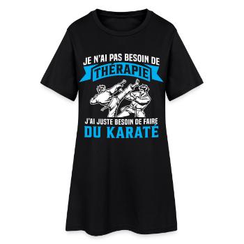Ich muss nur Karate Karate machen Geschenk Karate - Frauen T-Shirt-Kleid - Schwarz - Vorne
