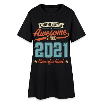 Génial depuis 2021 - Robe T-shirt Femme - noir - Devant