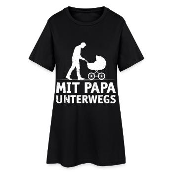 Future papa SUR LA ROUTE AVEC PAPA DRÔLE - Robe T-shirt Femme - noir - Devant