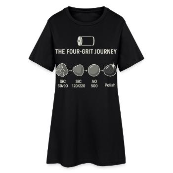 The four-step grinding process - Women’s T-Shirt Dress - black - Front
