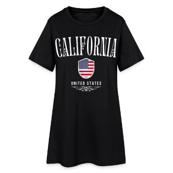 Californie USA, souvenir de Californie - Robe T-shirt Femme - noir - Devant