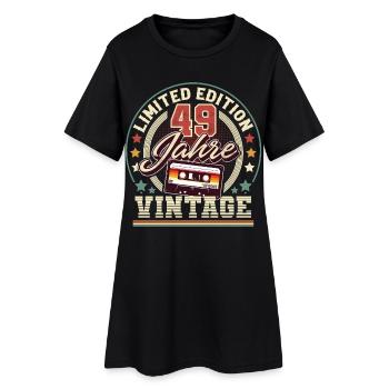 49. Geburtstag - Frauen T-Shirt-Kleid - Schwarz - Vorne