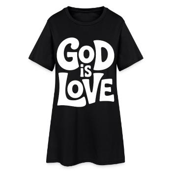 God Is Love Jesus Christen Glaube - Frauen T-Shirt-Kleid - Schwarz - Vorne