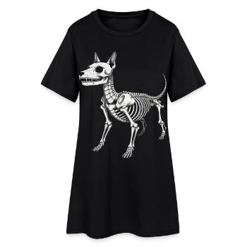Impression de l’anatomie du chien squelettique - Robe T-shirt Femme - noir - Devant