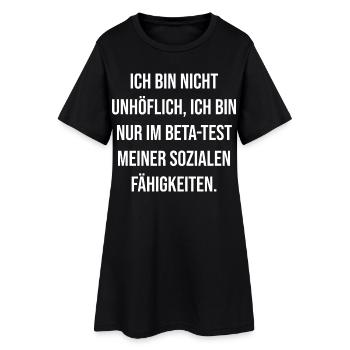 Test bêta de compétence sociale - Robe T-shirt Femme - noir - Devant