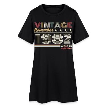 Novembre 1982 - Robe T-shirt Femme - noir - Devant