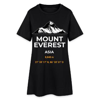 Mount Everest Hoodie T-Shirt Outdoor merch - Women’s T-Shirt Dress - black - Front