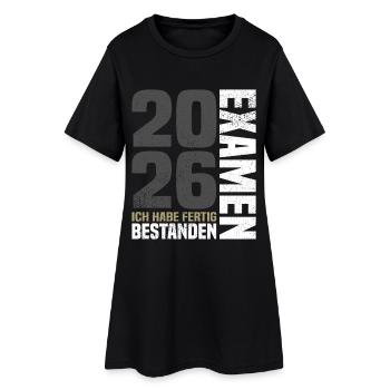 Examen réussi 2026 - J’ai terminé - Robe T-shirt Femme - noir - Devant