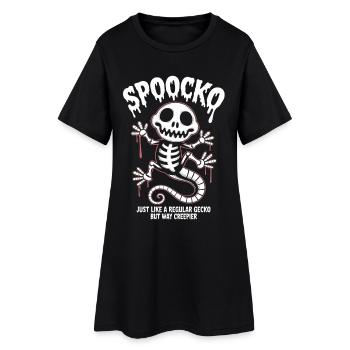 Squelette effrayant Halloween - Robe T-shirt Femme - noir - Devant