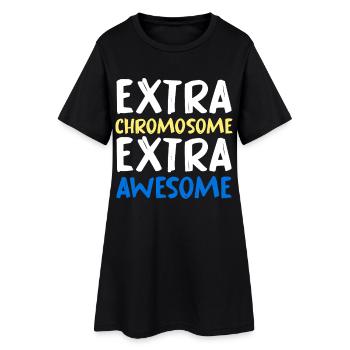Chromosome supplémentaire extra génial - Robe T-shirt Femme - noir - Devant