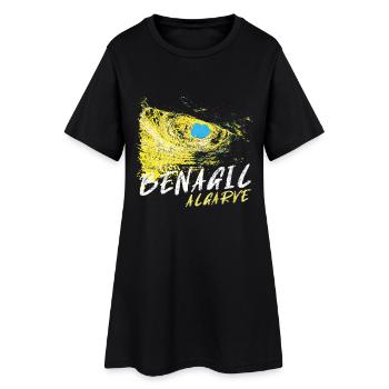 Grotte marine de Benagil en Algarve, Portugal - Robe T-shirt Femme - noir - Devant