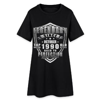 Octobre 1990 | Octobre 1990 Cadeau d’anniversaire - Robe T-shirt Femme - noir - Devant