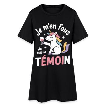 I don't care, I'm the unicorn bachelorette party humor witness - Women’s T-Shirt Dress - black - Front
